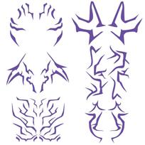 UV Švytėjimo Kpop Demonas Medžiotojų Laikinos Tatuiruotės - Rumi & Jinu Fluorescentinis Veido & Kūno Menas, Juodos Šviesos Vakarėlio Cosplay Lipdukai Gerbėjams 1600*900*700MM blue