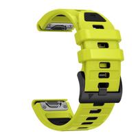 Garmin Fenix 8 dviejų spalvų silikoninis dirželis - 51 mm/47 mm (22mm/26mm) Quick Release 26mm yellow