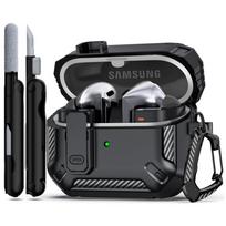 Samsung Galaxy Buds 3 Pro /Galaxy Buds 3 anglies pluošto dėklas su valymo rinkiniu Saugos užrakto dėklas Samsung Galaxy Buds 3Pro For Buds 3 gray