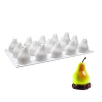 3D Fruit Silicone Molds For Artistic Mousses Cakes Chocolate Dessert And Scented Candle Baking Tool With Easy Releases white