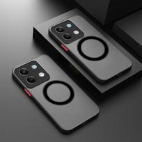 Prabangus matinis magnetinis dėklas, skirtas Xiaomi 14 Ultra 14T Pro Mi 13 Pro 12 11 Ultra 10 9, Magsafe belaidžio įkrovimo šarvuotas smūgiams atsparus dangtelis Xiaomi 14t juoda