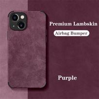 Prabangus smūgiams atsparus matinės avies odos dėklas, skirtas iPhone 16 15 14 13 12 11 Pro X XR XS Max 7 8 Plus, minkštas audinys, vintažinis dangtelis For iPhone 15 Pro slyva