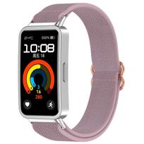 Straps For Huawei Band 10/9/8 Strap Accessories Scrunchie Sport Elastic Nylon bracelet pulseira correa for Huawei Bands 9 8 NFC For Huawei Band 8 šviesiai violetinė spalva