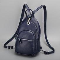 2026 Genuine Leather Anti-Theft Multi-Layer Ladies Chest Backpack karališkos mėlynos spalvos