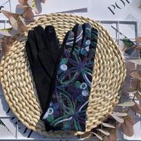 Female Fashion Personality Embroidery Knitting Wool Winter Warm Gloves Women Touch Screen Outdoor Cycling Thick Creative Mittens One Size black