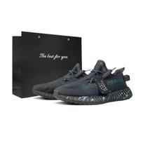 Adidas Originals Yeezy Boost 350 V2 Cushioning Abrasion Resistant Breathable Lightweight GX3791(Team401-LD) 45⅓