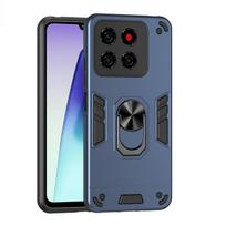 Military Grade Case for ZTE Blade A56 A36 A76 4G Protective Cover Shockproof Ring Stand Holder Fundas Coque ZTE Blade A76 4G mėlyna