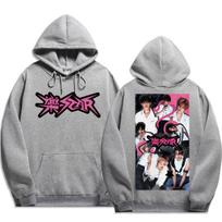 Stray Kids Rock-Star Albumas Dvispusis Grafinis Spaudinys Hoody Unisex Kpop Prekės Atsitiktinis Megztinis Su Gobtuvu Nario Nuotraukų Koliažas Streetwear Viršutinis Drabužis M black