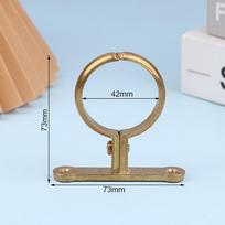 Gold Fit 15 22 28 35 42 54MM OD Brass Pipe Clip Wall Mounted Pipe Support Bracket Clip Support Fixed Plumbing Water With Base