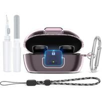Secure Lock Case for New Bose QuietComfort Earbuds Case(2024), Clear skaidri pilka spalva