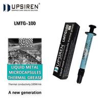 UPSIREN LMTG-100 Skysto metalo mikrokapsulių terminis tepalas Nevežiojantis elektros srovės Skystas metalas 100 W/mK Lengva tepti didelio našumo 1g black