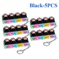 Cute Cat Paw Clicker Keychain Led Light Glowing Fidget Toy Stress Relief Portable Keyboard Style Button