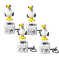 Seagull Mine Sound Button Keychain, Rechargeable Fidget Clicker With Real Sound  Led Light, Desk Stress Relief Toy Gifts white