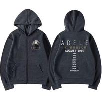 Adele In Munich Tour August Zip Up Hoodie Men Women M black