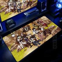 Hot Anime Cool Boy Black Clover Mousepad Large Computer Gaming Accessories Mousepads Desk Mats AntiSlip Laptop Soft Mice Pads 800x300x2mm brown