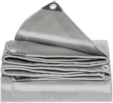 Tvirtas PVC brezentas 670g/m² Atsparus vandeniui, plyšimui, UV spinduliams su kilpomis 3x5m sunkvežimiui, valčiai, priekabai, baseinui 3x6m
