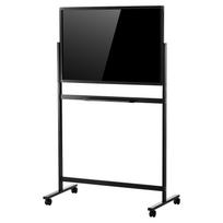 VEVOR stiklinė sausai trinama lenta 888x583mm magnetinė baltos spalvos lenta su pagrindu juoda, be rėmelio, mobilioji su stovu ir ratukais, pridedami žymekliai