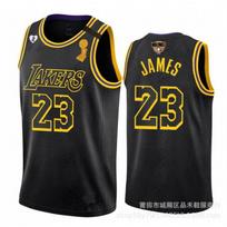 NBA Finals Basketball Jersey Lakers LeBron James 23 Davis 3 Authentic Style Cotton Team Uniform Large