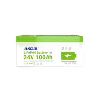ANENJI 100Ah 12V 2.56KWH  LiFePO4 Battery Solar Lithium Battery 6000+ Cycles Built-in Bluetooth Remote Monitoring 6000+ Cycles With BMS