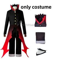 Dandadan Okarun Ken Takakura Cosplay Kostiumas Perukas Turbo Močiutės Galios Juodo Apykaklės Uniforma Garbanoti Trumpi Plaukai Helovino Šventės Kostiumas XL black