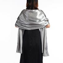 16 spalvų bolero moterims vakariniam pelerinas suknelės apdangalas šalikas 240*70cm satininis ilgas oficialus vestuvių vakarėlio išleistuvių apdangalas moteriškas bolero S gray