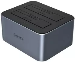 Orico 6626C3-C-V1 2-Drive Docking Station with Offline Clone Function 2.5"/3.5" SATA HDD/SSD - Gray