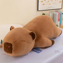 Capybara Doll Kapibara Sleeping Pillow Plush Toy Bed Sofa Cushion Pillow Female 60cm 0.6kg brown