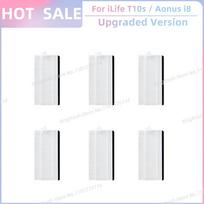 Fit For (iLife T10s / Aonus i8 / Honiture Q6 SE / Everybot Q3 Plus) Parts Main Roller Side Brush Hepa Filter Mop Cloth Dust Bag white