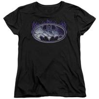 Batman Įtrūkęs skydas Moteriški marškinėliai Juodi Oficialiai licencijuoti 2XL gray