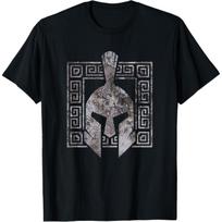 Spartan Warrior Helmet Ancient Greek Vintage T-Shirt(1) XXXXXL juoda