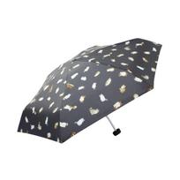 Cartoon Umbrella Adorable Kitten Print For Outdoor Travel And Daily Use Cartoon Kitten Print gray