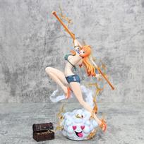 30CM One Piece Nami Anime Action Figures Children Toy Bedside Ornament Set Cartoon Statue Birthday Gift Durable gray