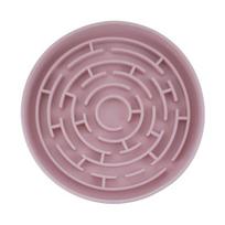 Silicone Pet Slow Feeder Bowl Round Anti-Choking Lick Mat Suction Cup Slow Down Eating Food Bowl for Small Medium Large Breed A rožinė