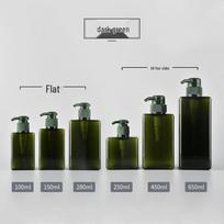 650ml Square PETG Refillable Bottle for Lotion, Shower Gel, Hand Sanitizer, Shampoo, and Cosmetics gray