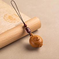 Rosewood Teapot Car Key Pendant with Handle Keychain beige