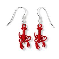 FRIENDS TV Show 3D Lobster Dangle Earrings white