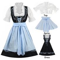 Oktoberfest Costumes Women Dirndl Dresses German Dresses for Beer Festival Bavarian Carnival Halloween Plus Size Dress XXXL white