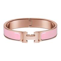 HERMES Clic H rožinio aukso padengimo apyrankės moterims H700001FO6O PM beige