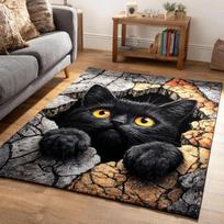 3D Waterfall Vortex Rug Unique Illusion Carpet for Living Room or Bedroom Modern Floor Decor Stunning Nature-Inspired Area Rug 40x60cm brown