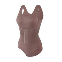 Shapewear Bodysuit for Women Tummy Control Waist Trainer Butt Lifter Firm Compression Underwear XXXL šviesiai ruda spalva