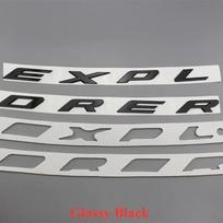 3D ABS EXPLORER Letters Car Front Hood Bonnet Emblem Badge Sticker Car Styling Accessories gray