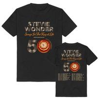 Stevie Wonder dainos „The Key of Life“ 50-mečio turo marškinėliai Medvilniniai minkšti Unisex Streetwear Trumpomis rankovėmis Moterims Vyrams T-shirt S gray