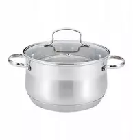 Maestro Plieninis puodas su dangčiu indukcinei ir dujinei viryklei 20cm 3.9L MAESTRO MR-3512-20