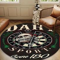 Throw darts Printed Round mat, Anti-slip Circle Carpet Chair rug For livingroom,Bedroom, doormat home decor Gift Christmas Gifts 100cmx100cm