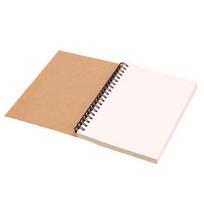 Unlined Kraft Paper Sketchbook Retro a5 Notebook Natural Spiral Coil Book  Drawing Painting White Cowhide white