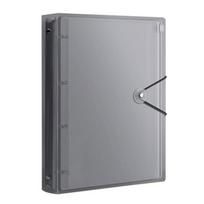 Waterproof Transparent Plastic 3 Ring Binder 5 Colors Elastic Buckle For School Office Document Storage A9 gray