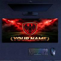 Custom Name,PAOK Mouse Pad, Large Gaming Desk Mat, Non-slip XXL Mousepad for Laptop & Tablet, Mini PC Playmat with Stitched Edges 30cmx60cm(11.8x23.6inch) brown