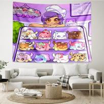 Aphmau Print Tapestry, Backdrop, Easy Setup, Ideal for Bedroom, Office & Living Room, with Aesthetic Wall Hanging Decor. 100cmx150cm