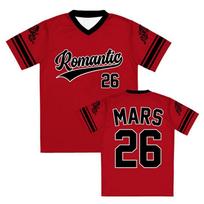 2026 Jersey BRUNO MARS Design Print Football Tee V-neck Short Sleeve S black