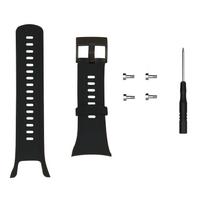 Breathable Silicone Replacement Strap for Suunto 5 - Fashionable and In Stock Suunto 5 Strap juoda